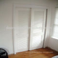 Classical wood door model interior door panel bathroom sliding louvered doors